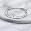 Double-Layer Stacked Tetragonal Star Bracelet, Spot Flash Diamond Star Bracelet, Cold Wind Personality
