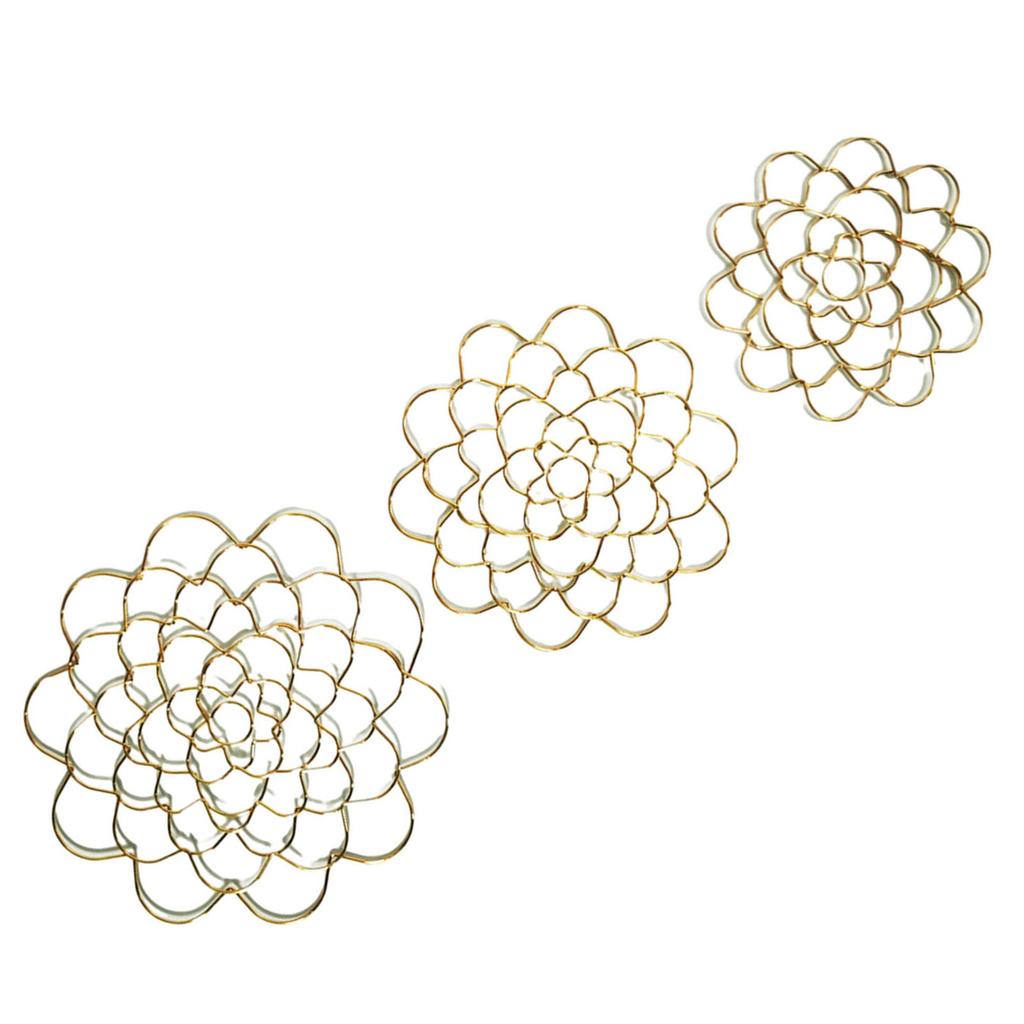 3 Pack Creative Flower Inserters Flower Grid Metal Accessories Flower Trellis Twisted Stem Holder for Special Occasions