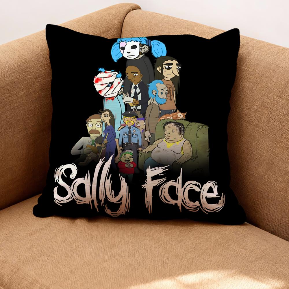 Чехол на подушку Sally Face Премиум Комфорт Двусторонний Чехол на Подушку - Дизайн Два в Одном для Любой Комнаты и Салона Автомобиля