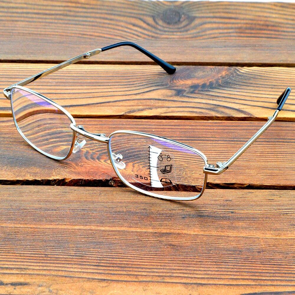 Портативные складные очки во всю оправу, простой стиль, прогрессивные мультифокальные очки для чтения для ближнего и дальнего света от +0,75 до +4
