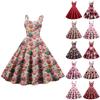 Women's Valentine's Day Love Heart Print Sexy Off Shoulder Vintage Dress