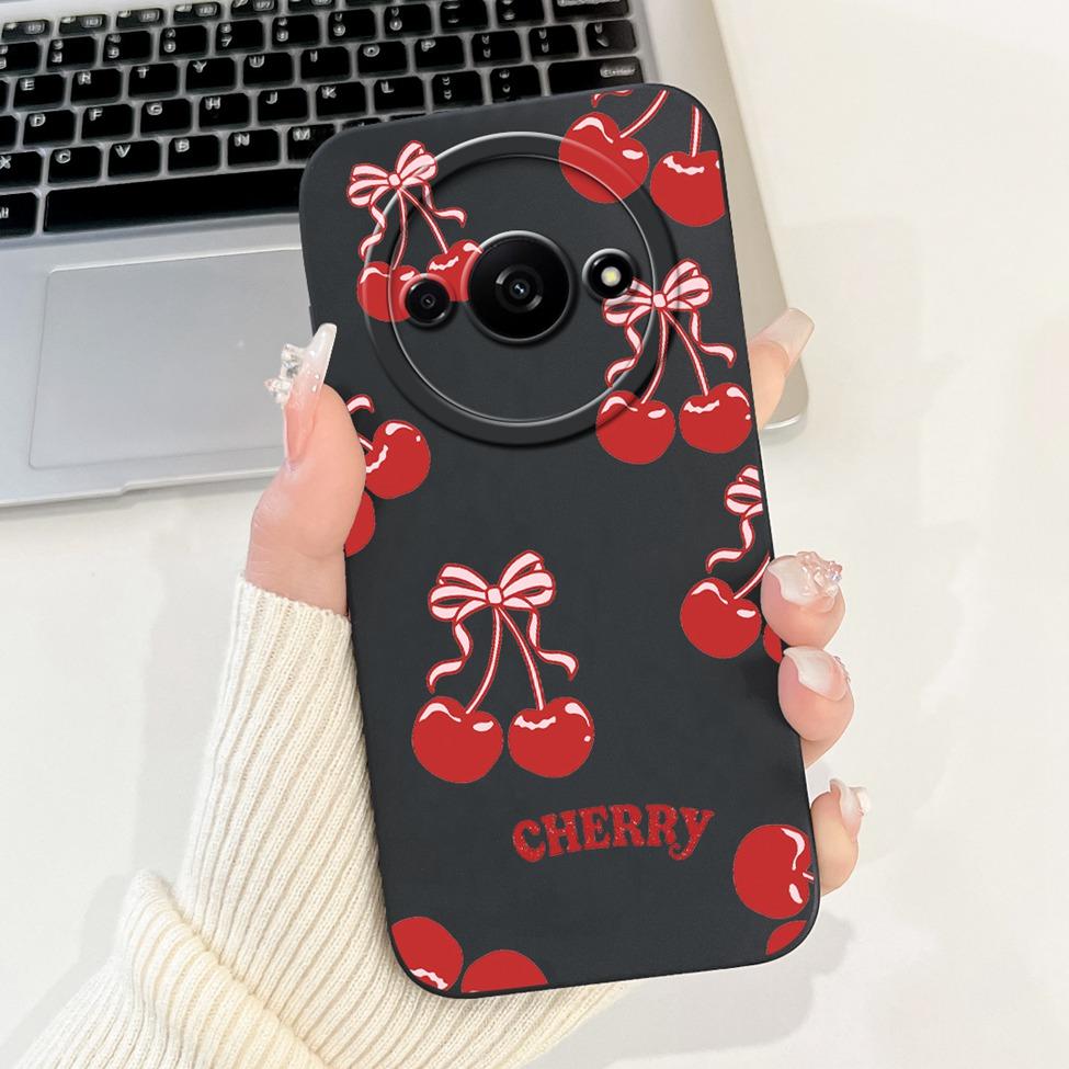 For Redmi A3 4G Phone Case For Xiaomi Poco C61 Cover Silicone Luxury Fashion Flowers Kawaii Cute Cat Painted Shockproof Bumper