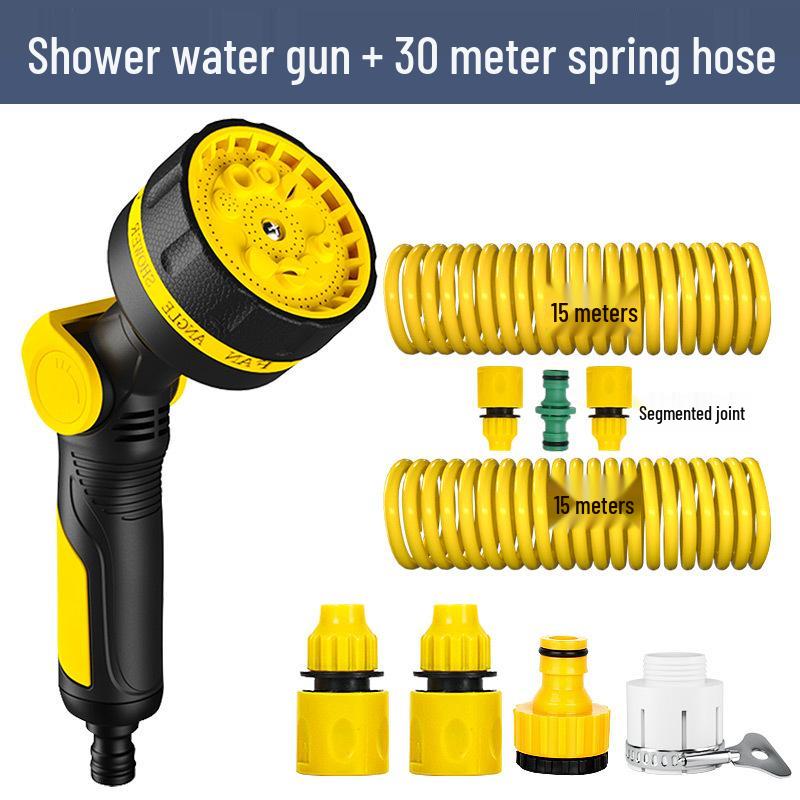 High-Pressure Car Wash Water Gun with Soft Hose and Spray Nozzle
