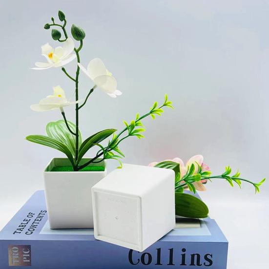 Искусственный бонсай Реалистичные три цветка Неувядающие Неувядающие Декоративные DIY Поддельные Орхидеи Фаленопсис