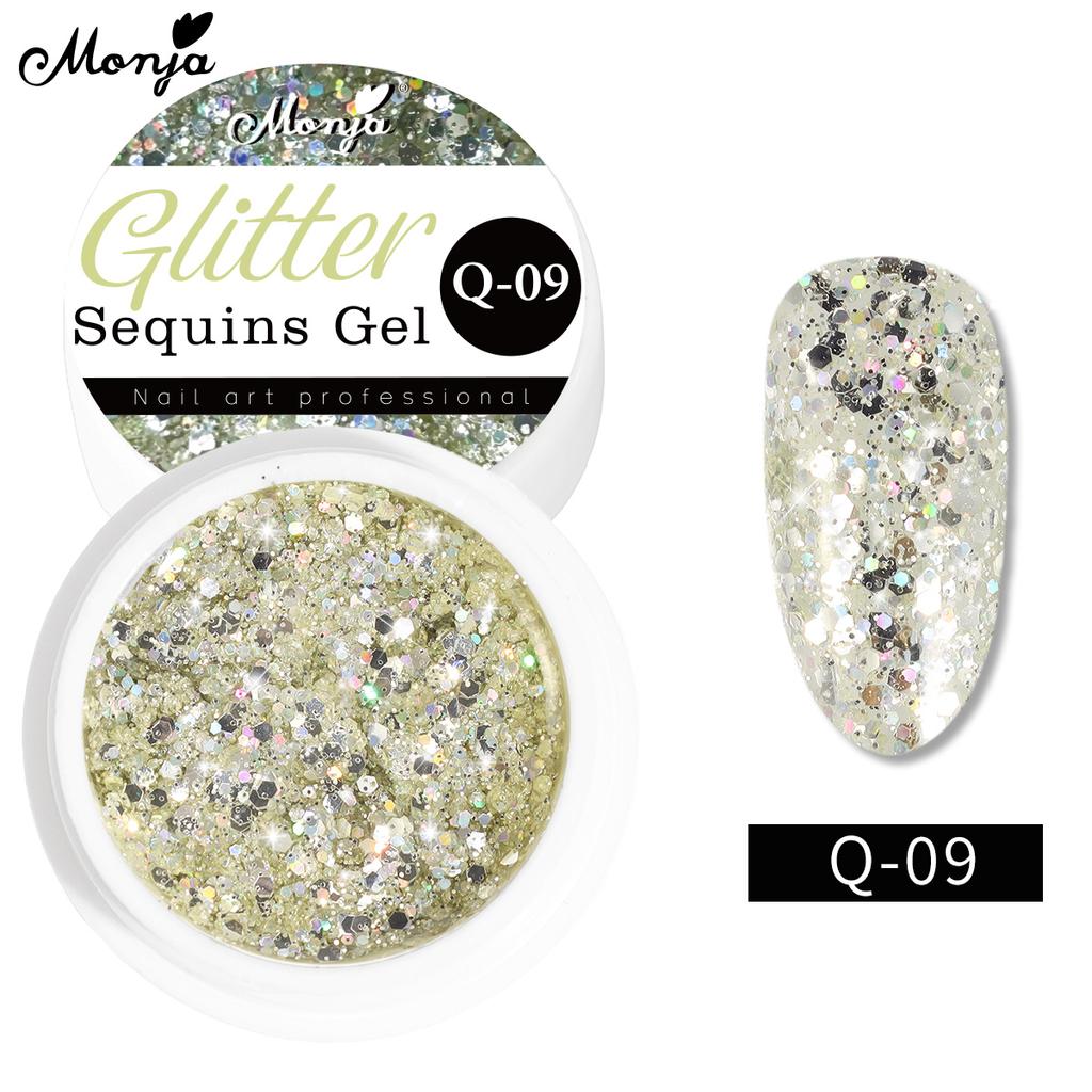 monja 5 мл/банка гель для ногтей Звездный УФ-лак сияющий блеск Светоотражающие блестки отмачиваемый лак для салона DIY Маникюр Рисунок Инструменты для дизайна