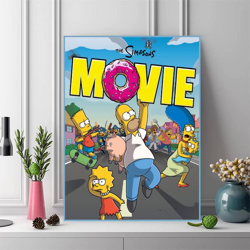 Simpsons Mayhem.171 100% Round Full Drill 5D DIY Diamond Painting Embroidery Cross Stitch Rhinestone Décor
