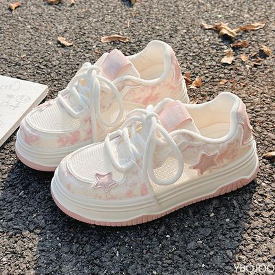 Модные новые летние универсальные кроссовки на толстой подошве, увеличивающие рост, нишевые, повседневные, спортивные, обувь для скейтборда, женские сетчатые дышащие туфли