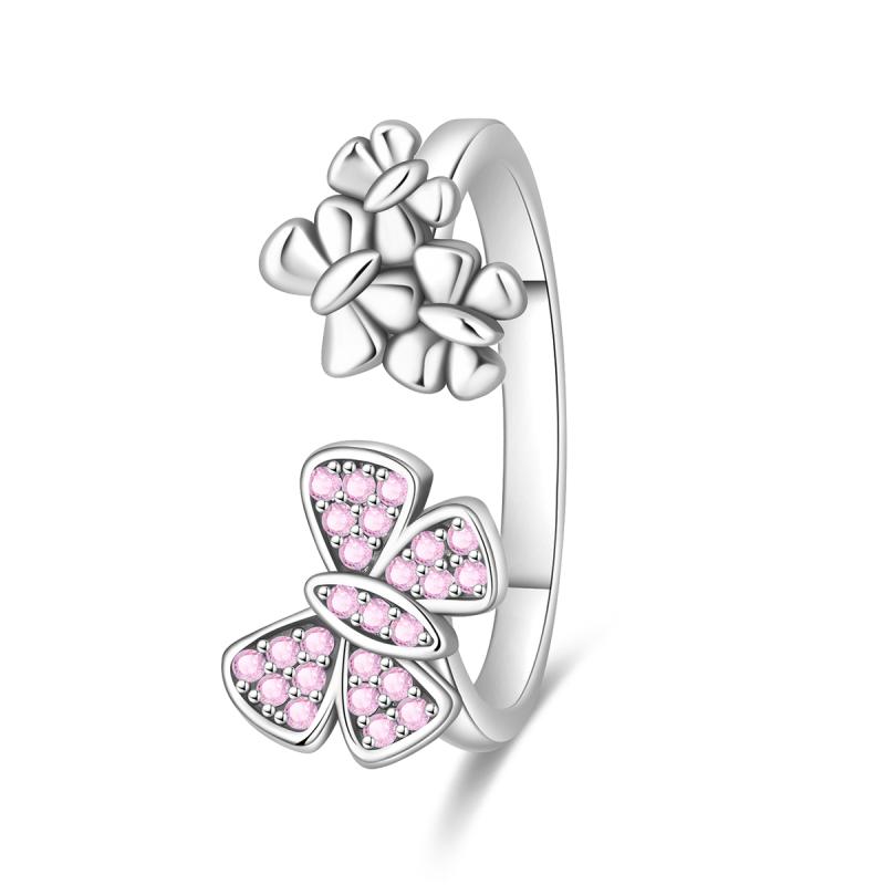 Original 925 Sterling Silver Bow Sun Moon Stars Open Rings Regardless of Size for Women Girls Jewelry Birthday Anniversary Gifts