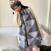 Imitation Cashmere Winter New Fashion Plaid Scarf Women's Scarf European and American Medium Length Warm Air Conditioning Shawl