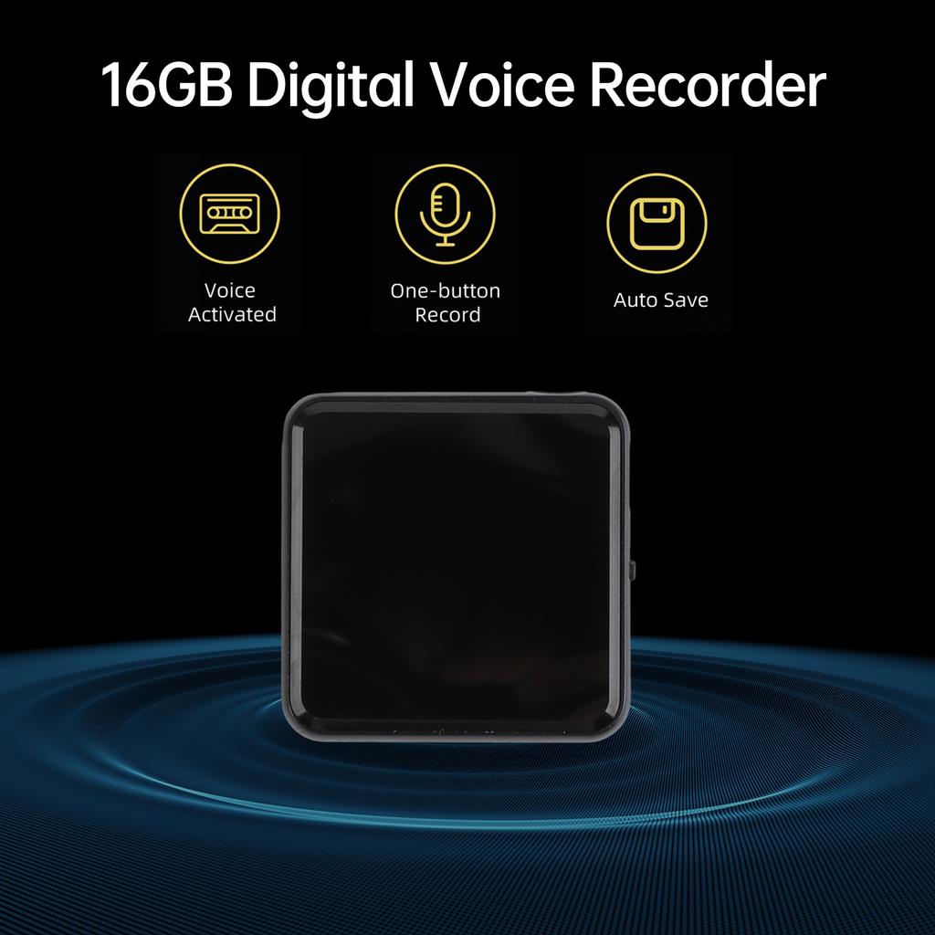 16GB Digital Voice Recorder Voice Activated Recorder MP3 Player HD Recording 14hrs Continuous