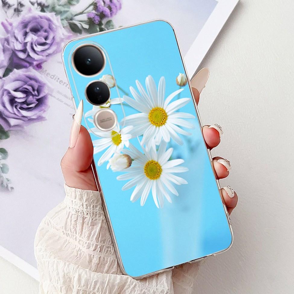 For Vivo V50 Lite 5G Case Cover Cute Cat Luxury Fashion Flowers Funny Cool Painted Back Cover For Vivo V50Lite 5G Phone Case