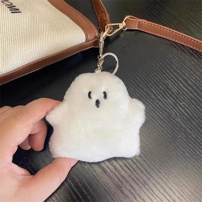 IFYOUOO Милый Белый Призрак Брелок для Сумки Подвеска на Школьную Сумку Плюшевые Подвесные Аксессуары Креативная Кукла Брелок Детский Подарок