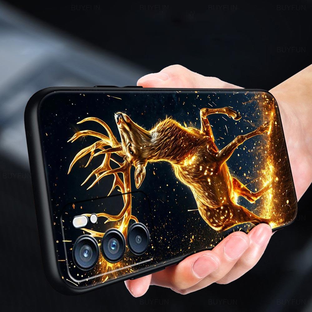 Мультяшный животный олень Чехол для телефона Для Oppo A17 A31 A54 A57 A78 A79 A98 Find X5 X6 Reno 6 7 8 10 11 12 13 F Pro 5G Мягкий ТПУ Чехол