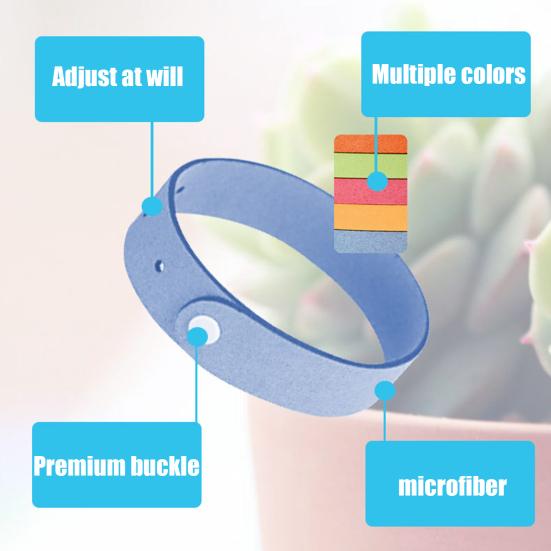 Детский браслет против комаров, регулируемый браслет без ДЭТА, домашние и уличные браслеты из микрофибры от комаров