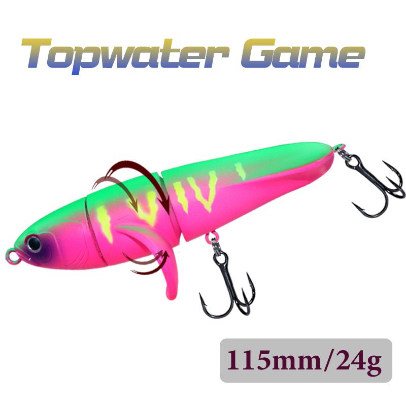 Stocked Floating Fishing Buzz Pencil 115mm 24g Topwater Swimmer Big Water Splash Saltwater Freshwater Fishing Artificial Hard