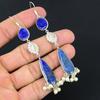 Lapis Lazuli Gemstone Dangle Handcrafted Earrings Jewelry 925 Sterling Silver