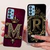 Clear For Samsung A32 5G SM-A326B Cover For Samsung Galaxy A32 5G Case Luxury Crown A-Z Letters 2D Flat Pattern Soft Phone Case