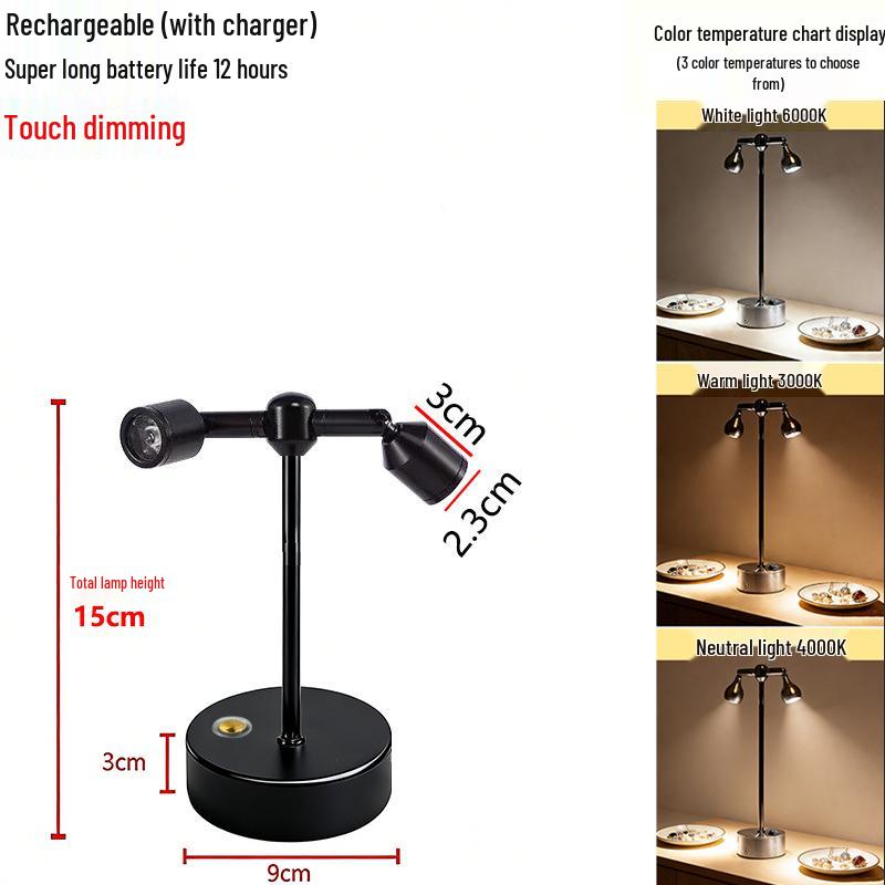Tri-Color Touch Dimming Jewelry Display Light