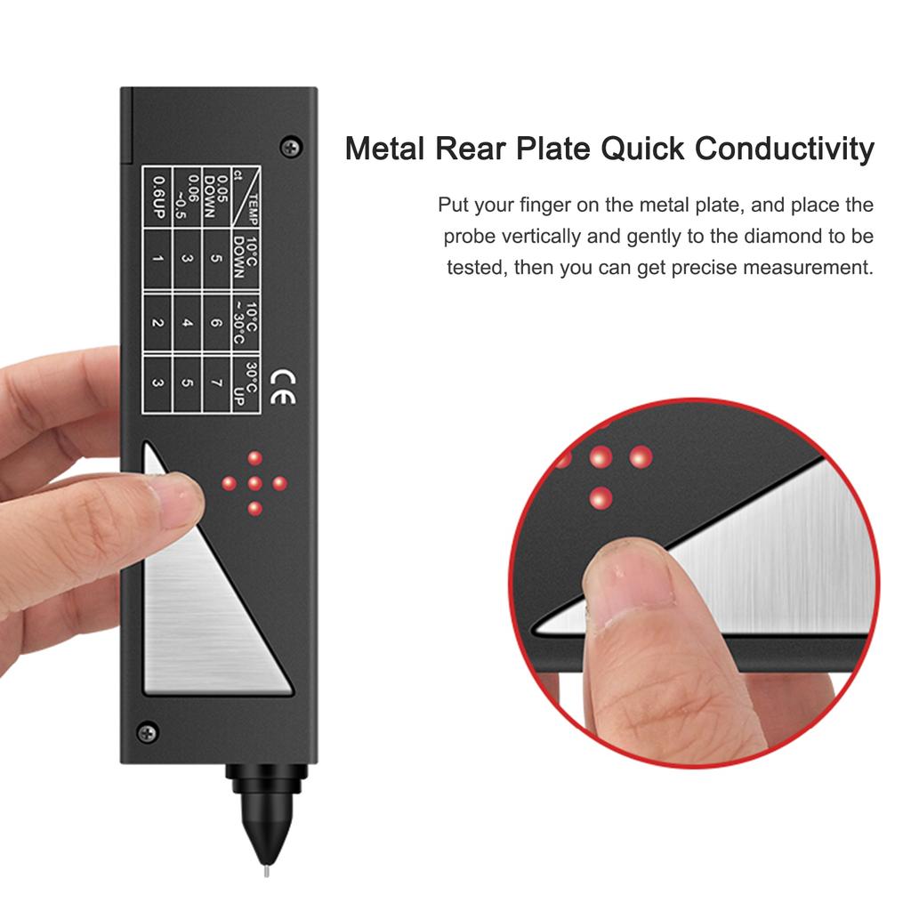 Diamond Selector II Профессиональный светодиодный тестер алмазов Алмазный индикатор Ювелирные изделия Драгоценный камень Кристалл Нефрит