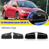 Для Mitsubishi Lancer X 10 EX EVO 2008-2012 ABS Накладка на боковое зеркало заднего вида Колпачок крыла Внешняя отделка двери Самоклеящаяся Без указателя поворота