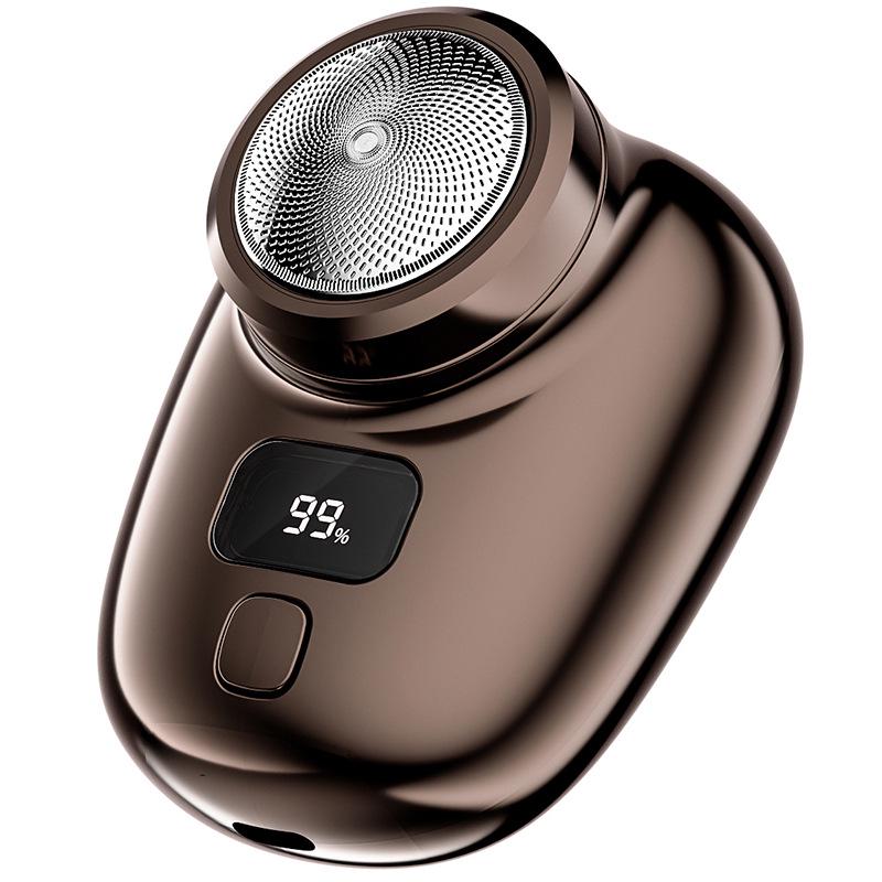 Portable Rechargeable Men's Electric Beard Shaver - Compact Travel Design