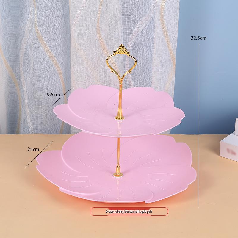 Трехъярусная подставка для торта к европейскому полуденному чаю - креативный многослойный пластиковый поднос для десертов и фруктовая тарелка