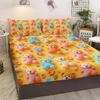 Orange Knitted Teddy Bear 3-Piece Bedding Set With 2 Pillowcases, Suitable For Living Room And Bedroom (Toy Bear, Children)