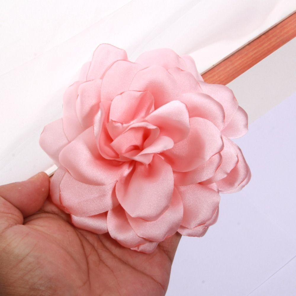 Handmade Lapel Pin Accessories Fabric Artificial Flowers DIY Sewing Patches  for Headbands Headwear