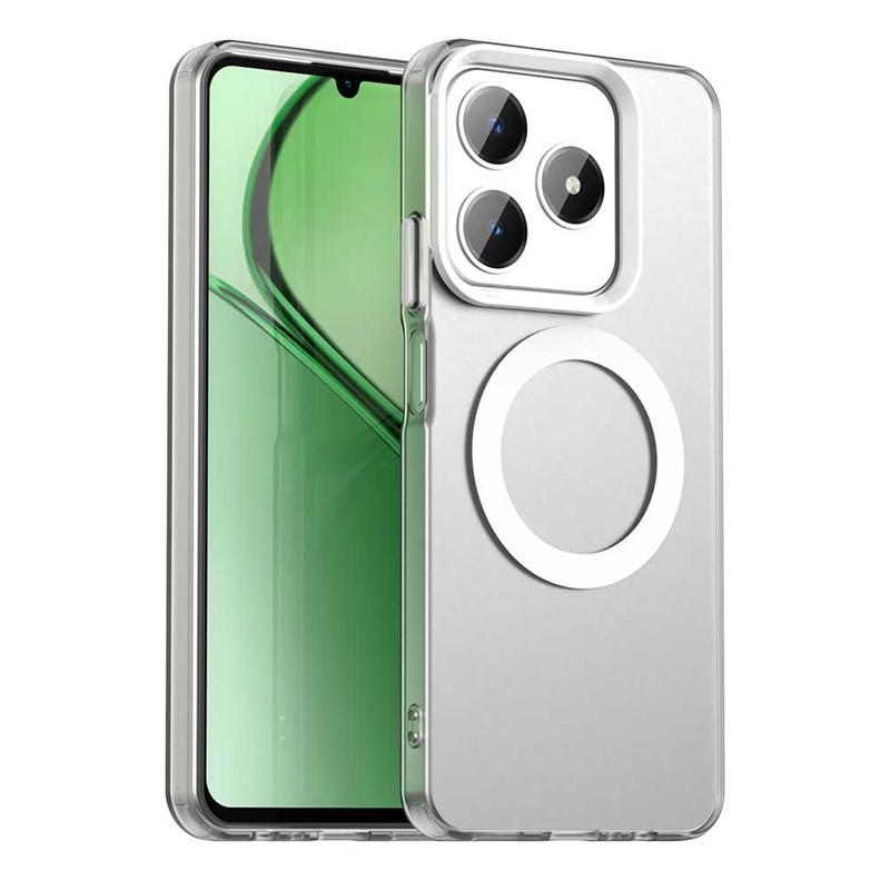Прозрачный чехол для Realme C61 Чехол для Realme C61 Global Магнитная адсорбция Беспроводная зарядка Задняя крышка для чехла Realme C61