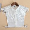 Elegant Lace Collars For Women Shirt Fake False Collar With Beads White Detachable Collar For Women Half Shirt Col Nep Kraagie