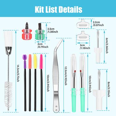 Набор для чистки швейной машины 14 шт. Полные инструменты для ремонта швейной машины с двухсторонней щеткой, пинцетом, отверткой, распорочным ножом