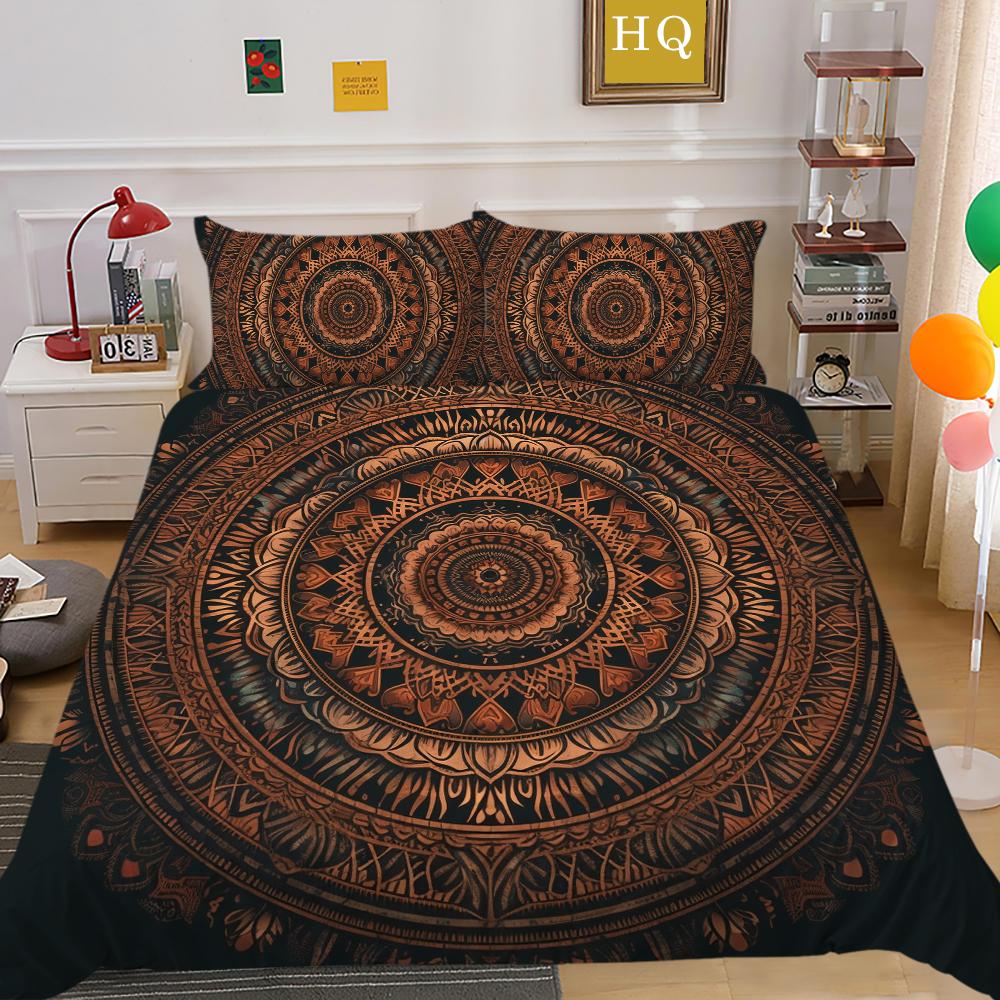 Mandala Printed Home Textiles Full Size Polyester Bed Clothes Woman Girl High Quality Comforter Cover Sets