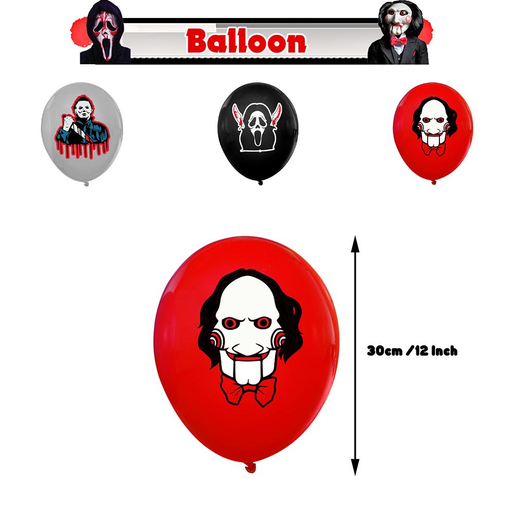 32pcs Classic Horror Movie Party Decorations Includes Banner Cake Topper Balloon