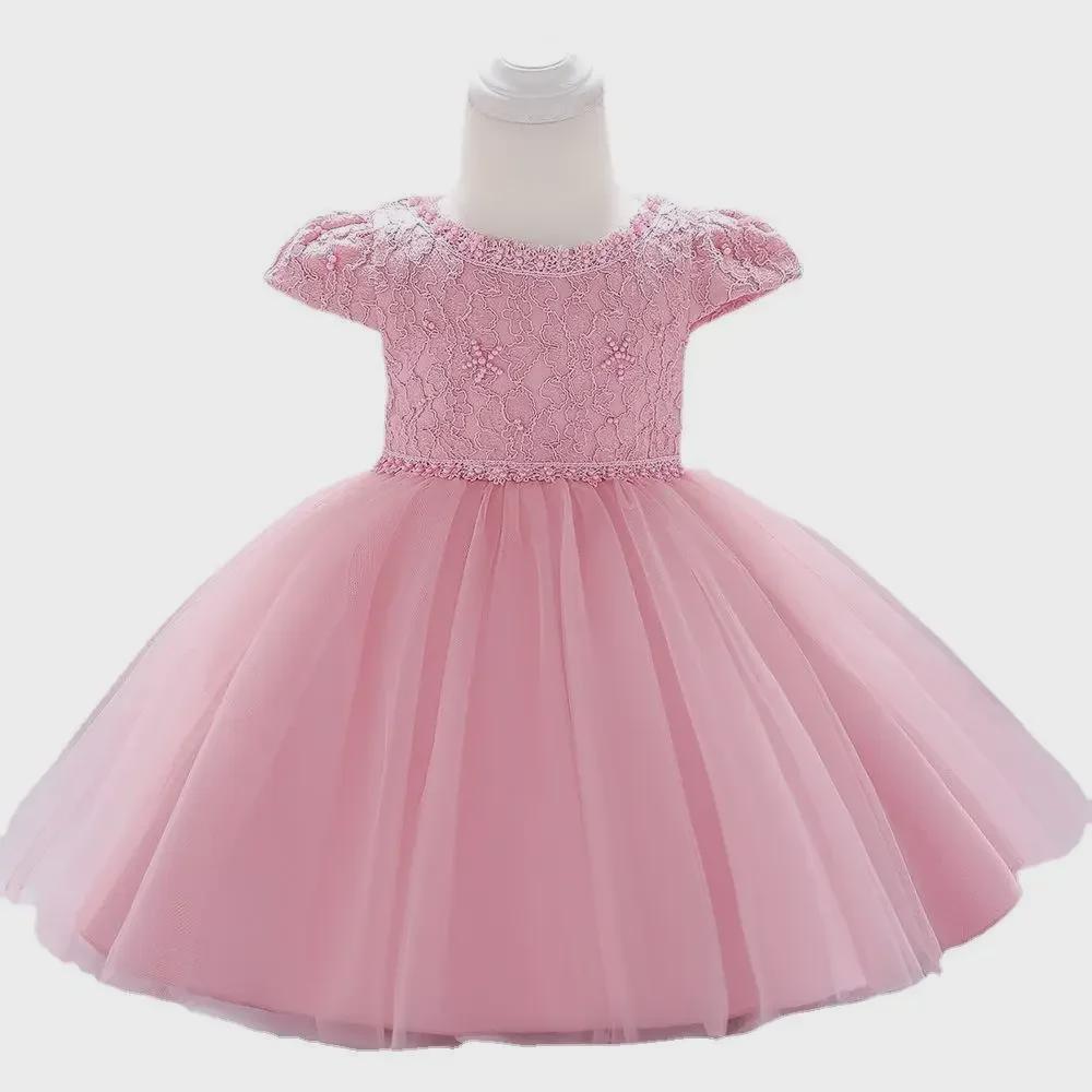 European & American Baby Girl Lace Mesh Princess Birthday Dress