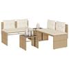 VidaXL Garden Lounge Set with Cushions 4 Pcs Beige Braided Resin, Outdoor Sofa Set, Garden Lounge, Set 4003882