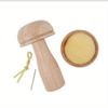 1 PC DIY Wooden Darning Mushroom Patchwork Tool Mending Pants Clothes Socks Weaving Crafts Needle Holder Thread Sewing Accessories