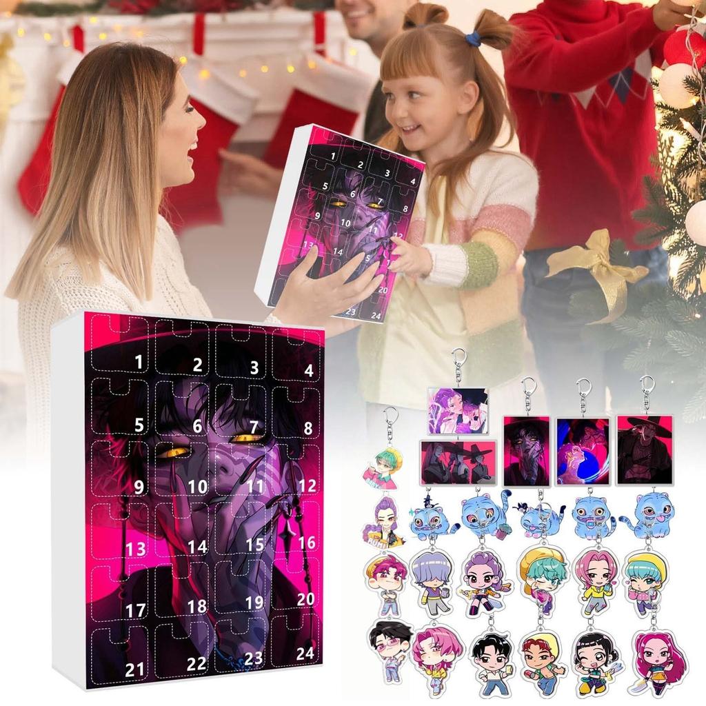 Kpop Demon Hunters Advent Calendar K Pop Demon Hunters Rumi Mira Zoey Tiger Christmas Countdown Advent Calendar Gift 24 Days
