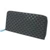 Inden Long Wallet Round Zipper Deerskin Takane Fuji Pattern Black Background X Black Lacquer Mt. 2810-01