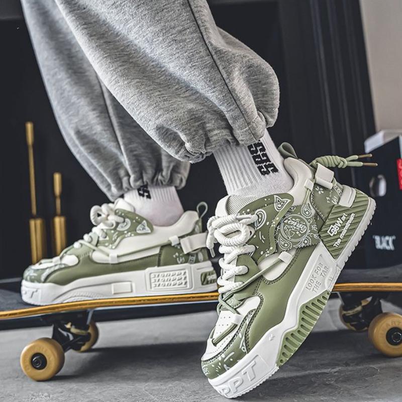 Модные мужские кроссовки Повседневная обувь для активного отдыха Мужские вулканизированные туфли на шнуровке Дышащие износостойкие теннисные туфли Zapatillas