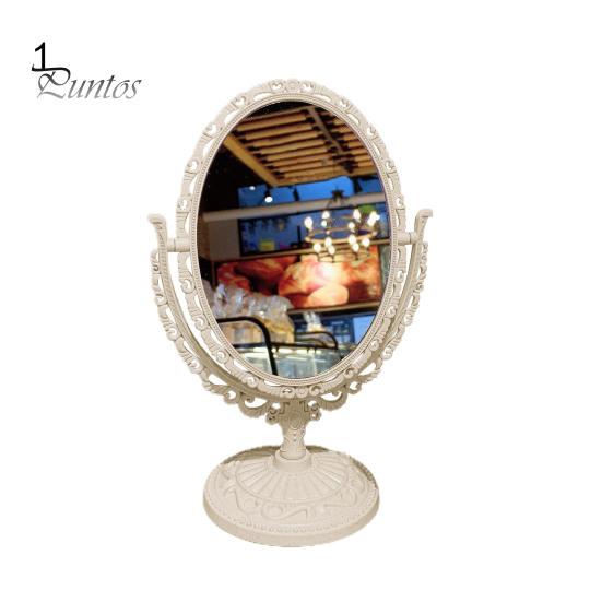 Cosmetic Mirror Functional Durable Desk Type Antique Vintage European Style Desktop Makeup Mirror for Makeup