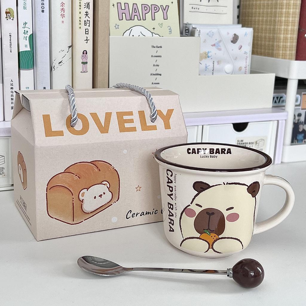 Подарок Подарок для девочек на день рождения Капибара Детская чашка для воды Парная керамическая кружка Лучший друг Сувенир Подарочная коробка