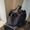 Solid Color Large-capacity High-value Leisure Bag 2025 Autumn New Shoulder Bag, College Student Class Tote Bag