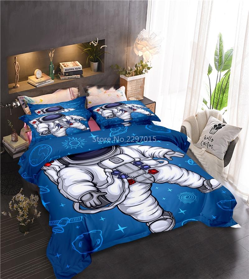 Universe Astronaut Printed Bedding Set 3d Duvet Cover Pillowcase 2/3pcs Twin Full Queen King Size Bedclothes Home Textile Gifts