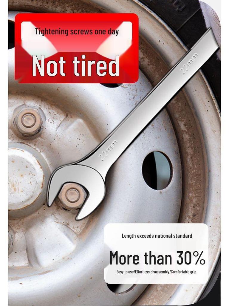 Набор из 10 двухсторонних рожковых ключей - Хром-ванадиевая сталь, Идеально подходит для ремонта автомобилей