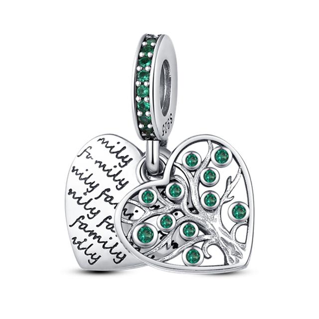 Аксессуары ко Дню матери, стерлингового серебра 925 пробы, бусины, подвески в форме сердца для мамы, подходят оригинальные браслеты, женские ювелирные изделия, подарок
