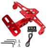 CNC Aluminum Turn Signal Light Bracket with LED Light Motorcycle License Number Plate Holder Frame