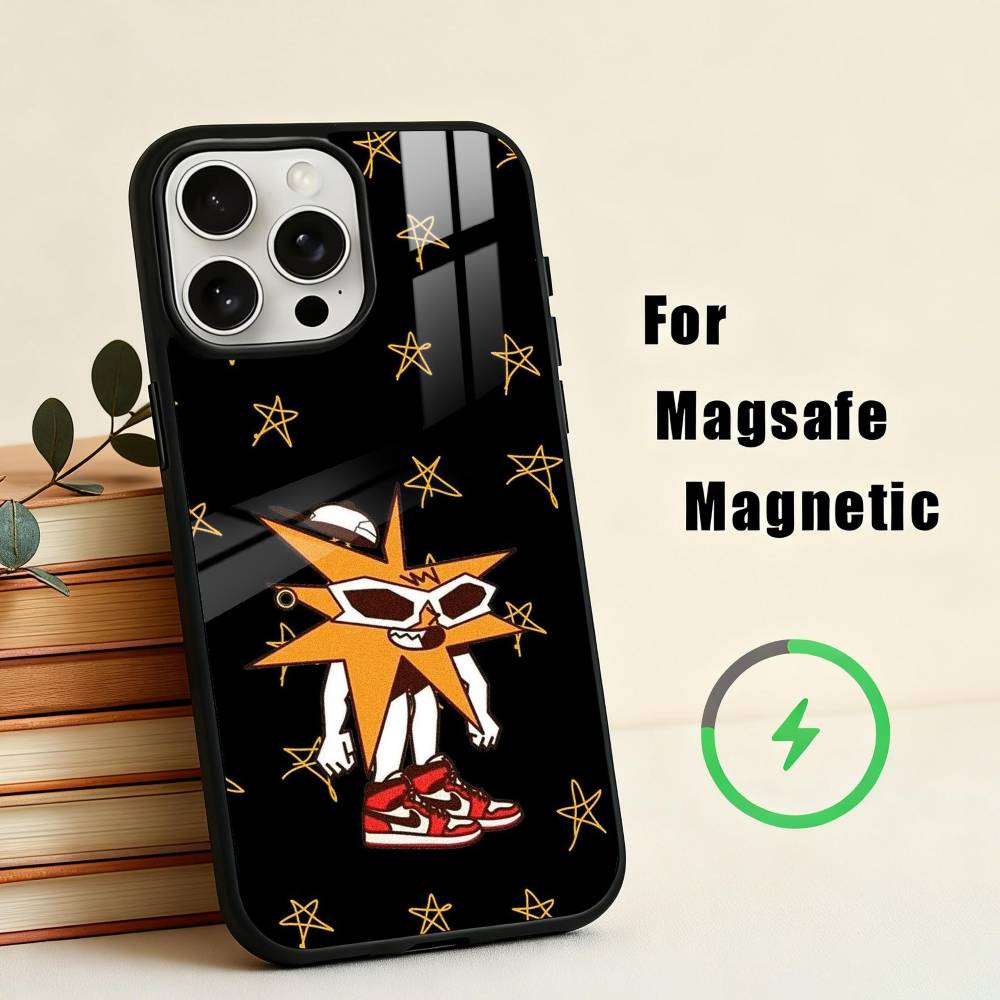 Певица MORA ESTRELLA Чехол для iPhone17,16,15,14,13,12,11 Plus,Pro Max Магнитный Для Magsafe Беспроводная зарядка