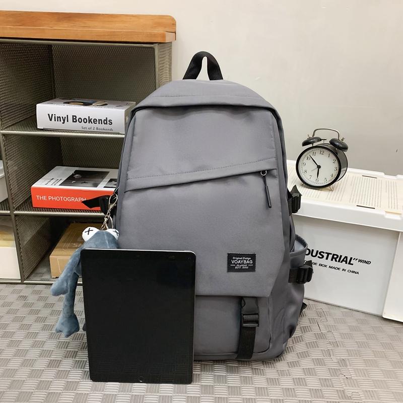 Большая вместимость школьного рюкзака для школьников, мужской компьютерный дорожный рюкзак, женский однотонный рюкзак