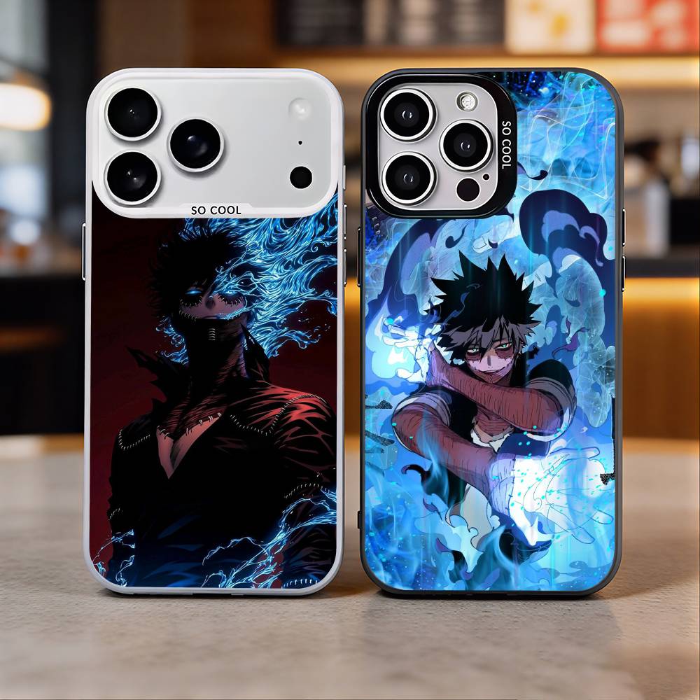 D-Dabi Blueflame T-Toya Todoroki Phone Case For iPhone 17,16,15,14,13,12,11 Plus,Pro Max,Colored Silver Phone Case