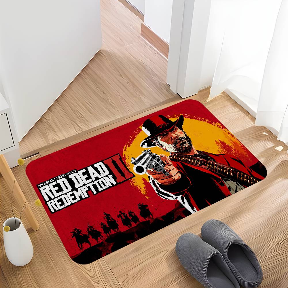 Коврик для комнаты Red Dead Redemption 2, противоскользящий, впитывающий воду, длинная полоса, подушка, коврик для спальни, бытовые ковры